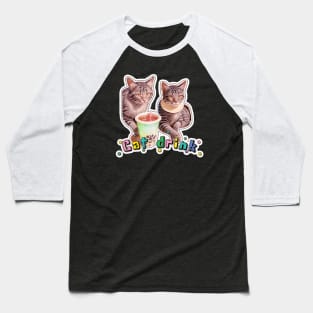 Cat Drink Lover Baseball T-Shirt